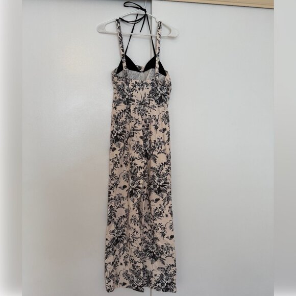 NWT Maeve Strappy Jumpsuit Pattern Light Pink Navy Size 4 Floral Anthro - Picture 6 of 14